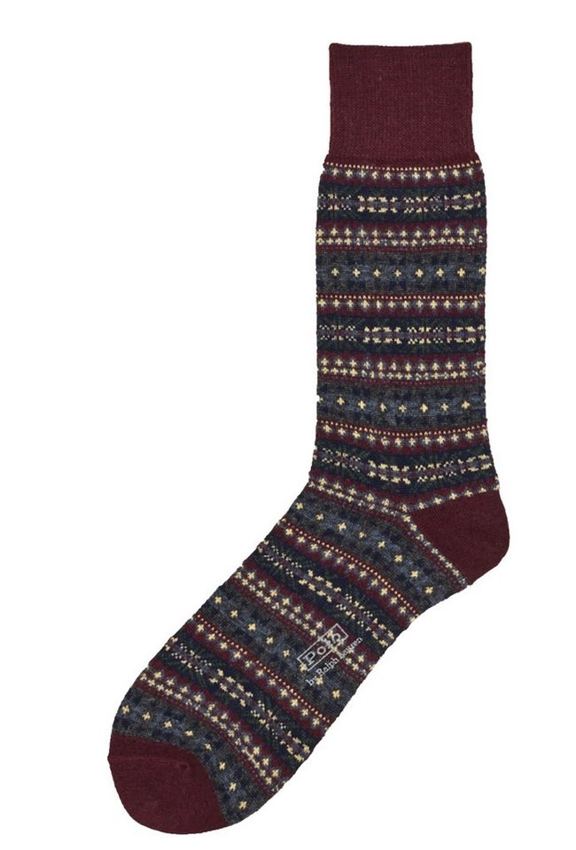Polo Ralph Lauren Socken Boots Stiefelsocken Fair Isle Made in Japan EU 39–45 Meisterwerk aus Handwerkskunst, Komfort Design von Polo Ralph Lauren