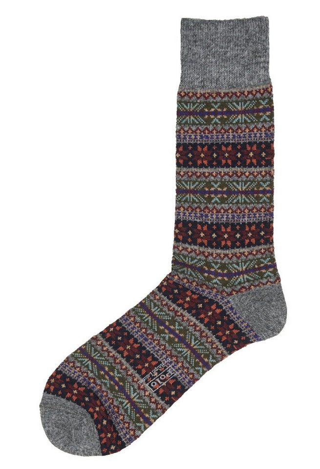Polo Ralph Lauren Socken Boots Stiefelsocken Fair Isle Made in Japan EU 39–45 Meisterwerk aus Handwerkskunst, Komfort Design von Polo Ralph Lauren