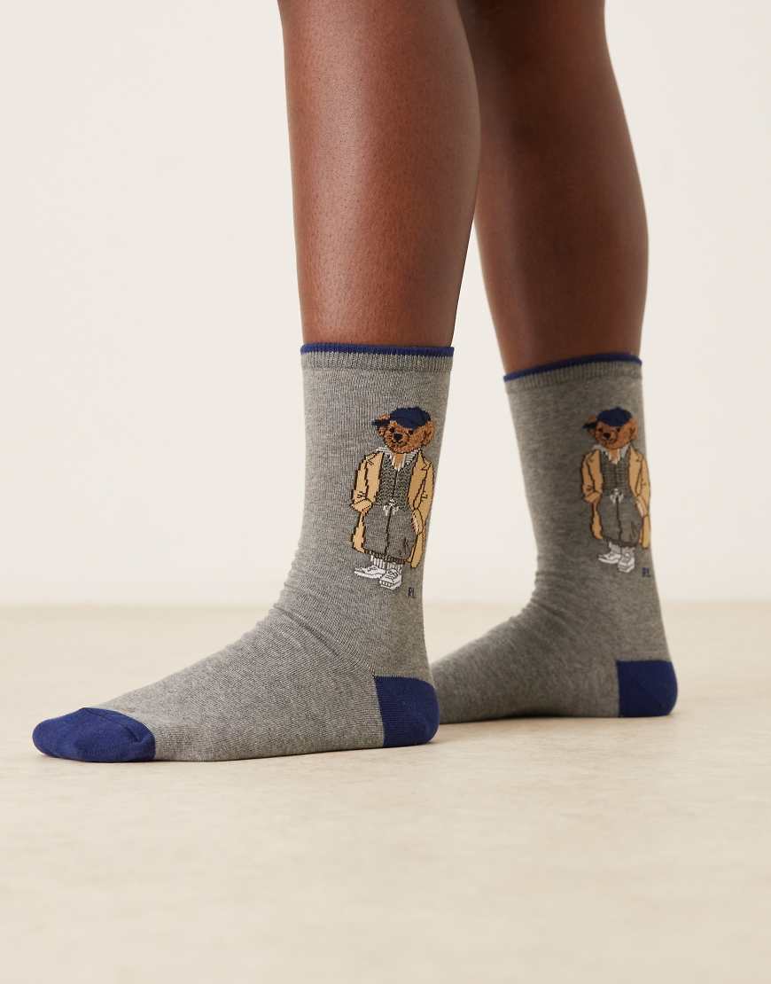 Polo Ralph Lauren - Socken in Grau mit Bear-Logo Polo Ralph Lauren - Socken in Grau mit Bear-Logo von Polo Ralph Lauren