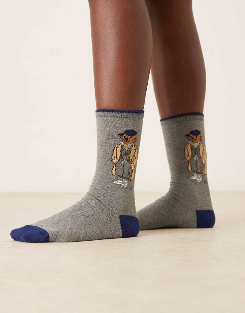 Polo Ralph Lauren - Socken in Grau mit Bear-Logo Polo Ralph Lauren - Socken in Grau mit Bear-Logo von Polo Ralph Lauren