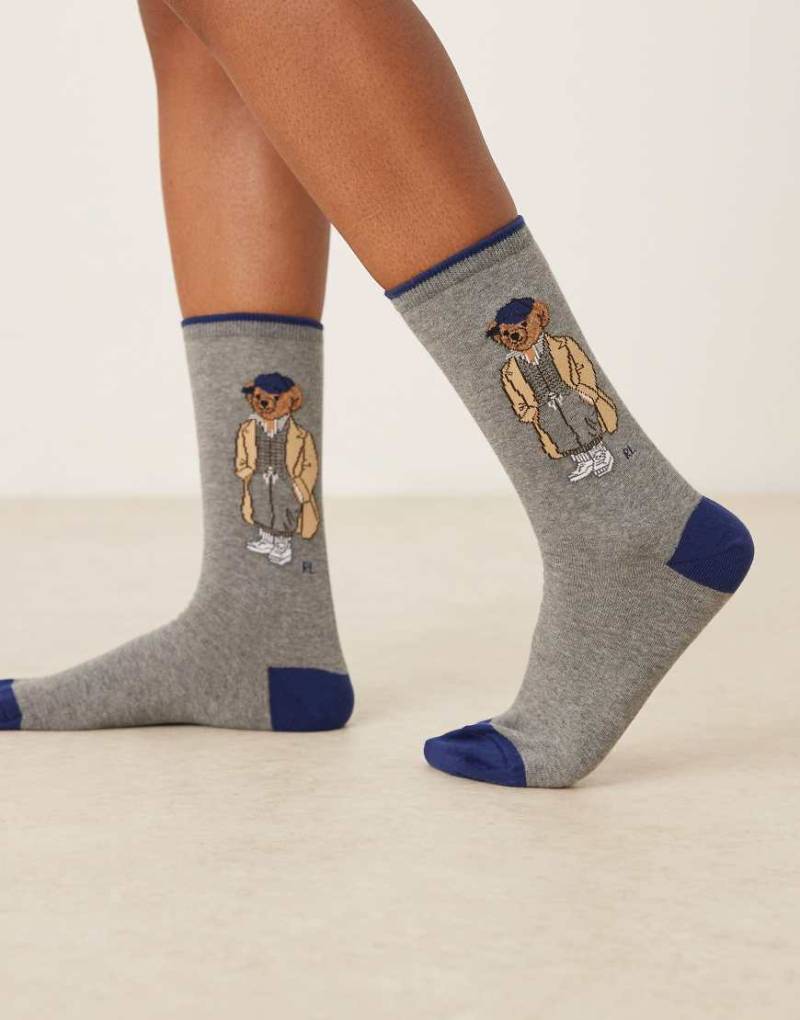 Polo Ralph Lauren - Socken in Grau mit Bear-Logo Polo Ralph Lauren - Socken in Grau mit Bear-Logo von Polo Ralph Lauren