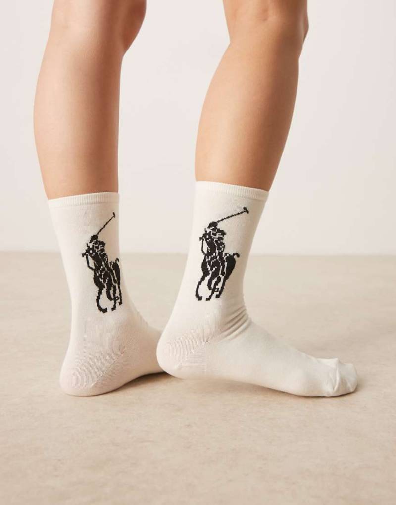 Polo Ralph Lauren - Socken in Weiß mit großem Pony-Logo von Polo Ralph Lauren