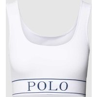 Polo Ralph Lauren Sport-BH mit elastischem Logo-Bund in Weiss, Größe L von Polo Ralph Lauren