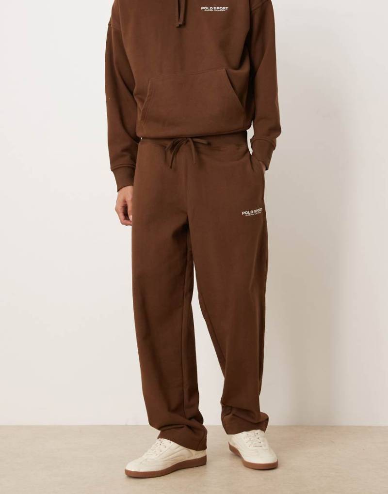 Polo Ralph Lauren - Sport - Schwere Relaxed-Fit-Jogginghose in Braun, Kombiteil-Brown von Polo Ralph Lauren