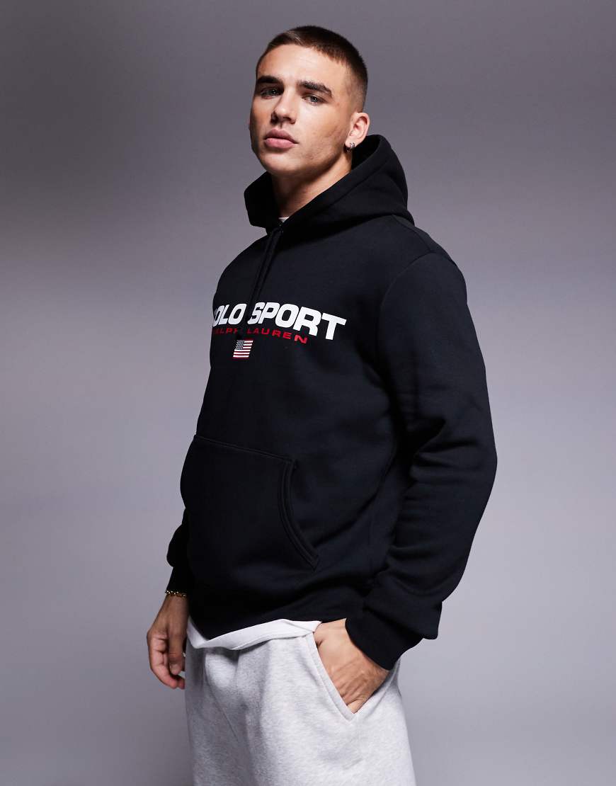 Polo Ralph Lauren - Sports Capsule - Kapuzenpullover in Schwarz mit Logo von Polo Ralph Lauren