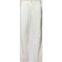 Polo Ralph Lauren Straight Fit Hose aus Leinen-Baumwoll-Mix in Weiss, Größe 36/32 von Polo Ralph Lauren