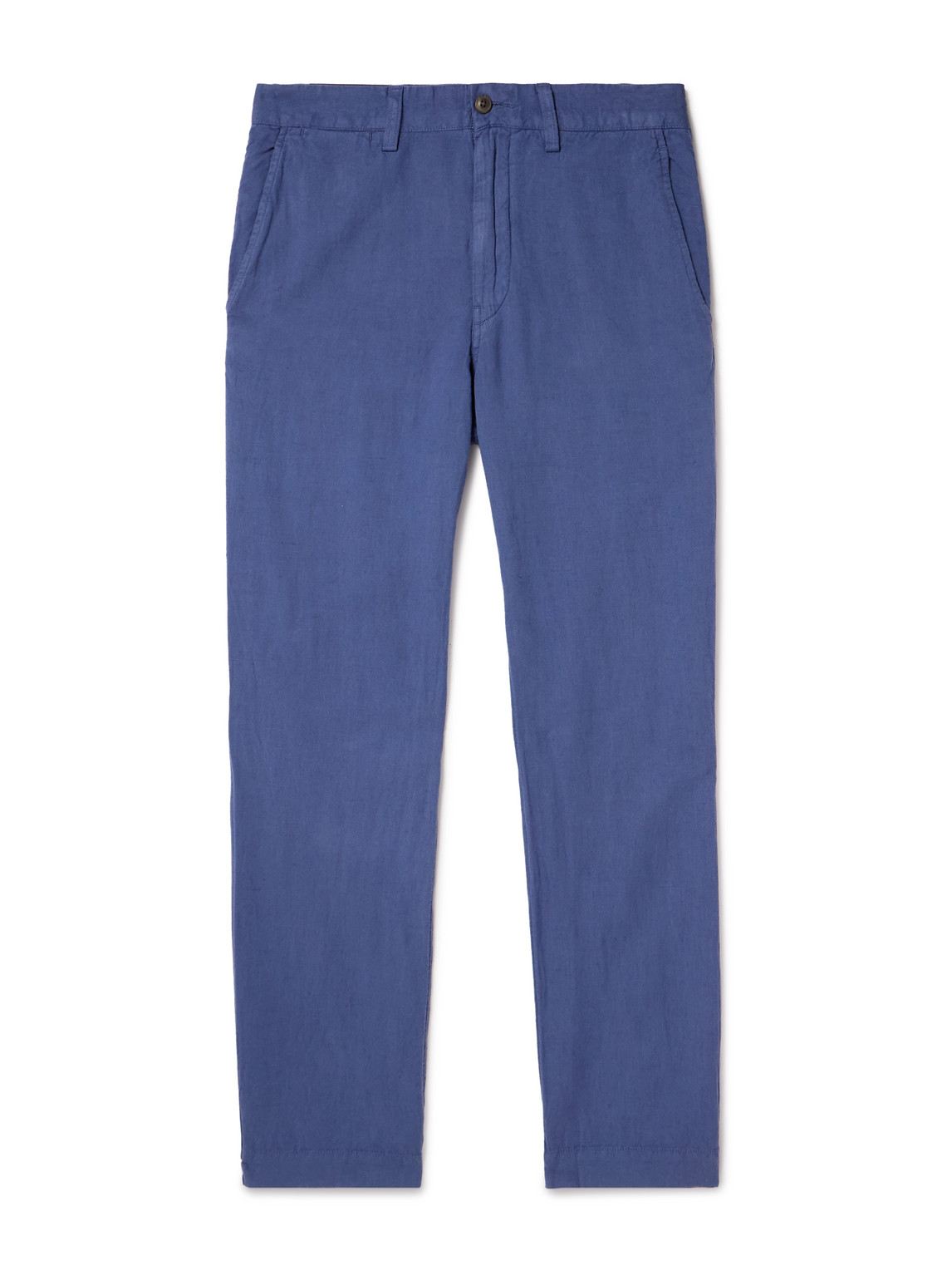 Polo Ralph Lauren - Straight-Leg Linen and Cotton-Blend Trousers - Men - Blue - UK/US 29 von Polo Ralph Lauren