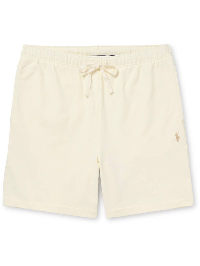 Polo Ralph Lauren - Straight-Leg Logo-Embroidered Cotton-Jersey Drawstring Shorts - Men - Neutrals - XL von Polo Ralph Lauren