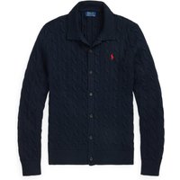 Polo Ralph Lauren Strickjacke aus Baumwolle mit Zopfmuster und Logo-Aufnäher in M von Polo Ralph Lauren