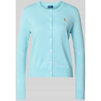 Polo Ralph Lauren Strickjacke mit Logo-Stitching in Bleu, Größe L Polo Ralph Lauren Strickjacke mit Logo-Stitching in Bleu, Größe L von Polo Ralph Lauren
