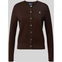 Polo Ralph Lauren Strickjacke mit Logo-Stitching in Schoko, Größe M Polo Ralph Lauren Strickjacke mit Logo-Stitching in Schoko, Größe M von Polo Ralph Lauren
