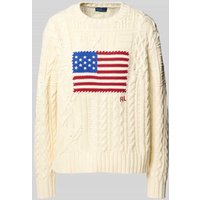 Polo Ralph Lauren Strickpullover mit Label-Print in Offwhite, Größe XL Polo Ralph Lauren Strickpullover mit Label-Print in Offwhite, Größe XL von Polo Ralph Lauren