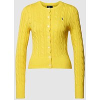 Polo Ralph Lauren Strickpullover mit Zopfmuster in Gelb, Größe XS von Polo Ralph Lauren