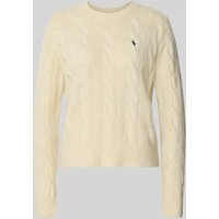 Polo Ralph Lauren Strickpullover mit Zopfmuster und Rundhalsausschnitt in Sand, Größe XL Polo Ralph Lauren Strickpullover mit Zopfmuster und Rundhalsausschnitt in Sand, Größe XL von Polo Ralph Lauren