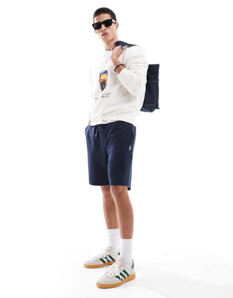 Polo Ralph Lauren - Sweat-Shorts aus Doppelstrick in Marineblau mit Markenlogo, Kombiteil von Polo Ralph Lauren