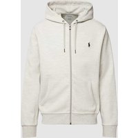 Polo Ralph Lauren Sweatjacke mit Label-Stitching in Hellgrau, Größe XXL von Polo Ralph Lauren