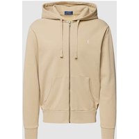 Polo Ralph Lauren Sweatjacke mit Logo-Stitching in Beige, Größe M von Polo Ralph Lauren