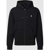 Polo Ralph Lauren Sweatjacke mit Logo-Stitching in Black, Größe XXL von Polo Ralph Lauren