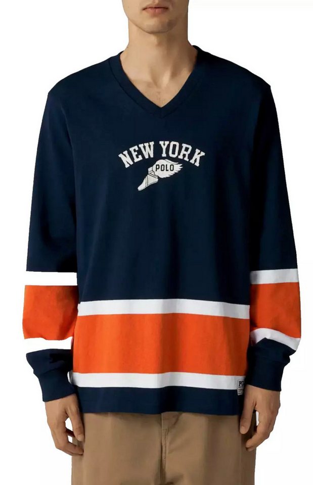 Polo Ralph Lauren Sweatshirt New York Champs Eishockey Trikot QR-Code zur sofortigen Echtheitsprüfung über das Ralph Lauren-System von Polo Ralph Lauren