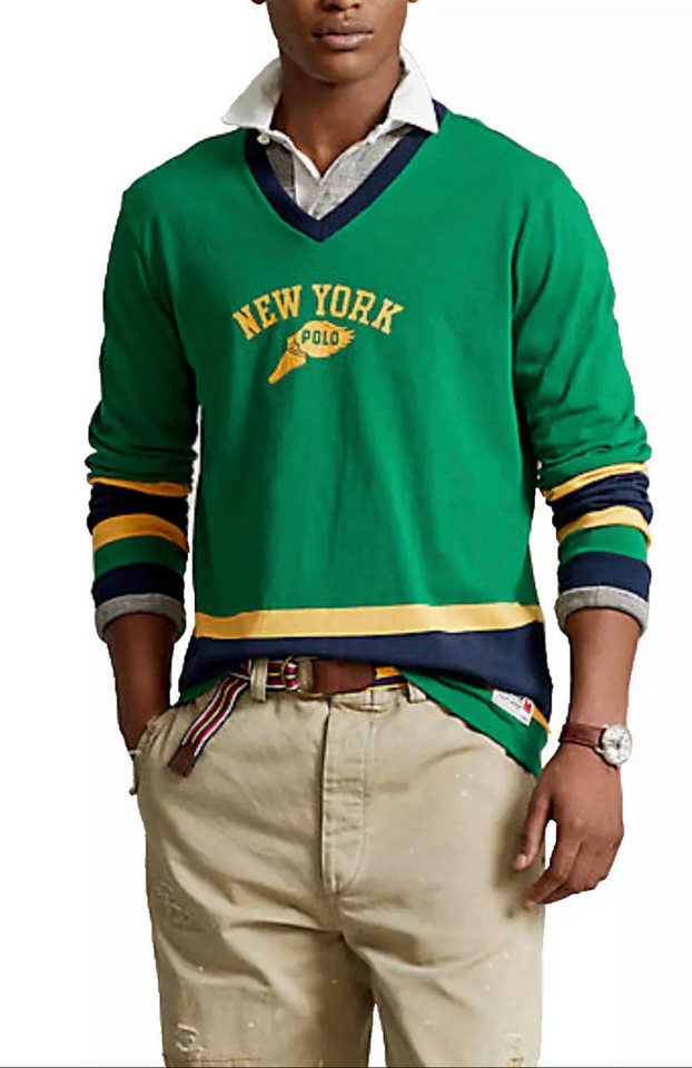 Polo Ralph Lauren Sweatshirt New York Champs Eishockey Trikot QR-Code zur sofortigen Echtheitsprüfung über das Ralph Lauren-System von Polo Ralph Lauren