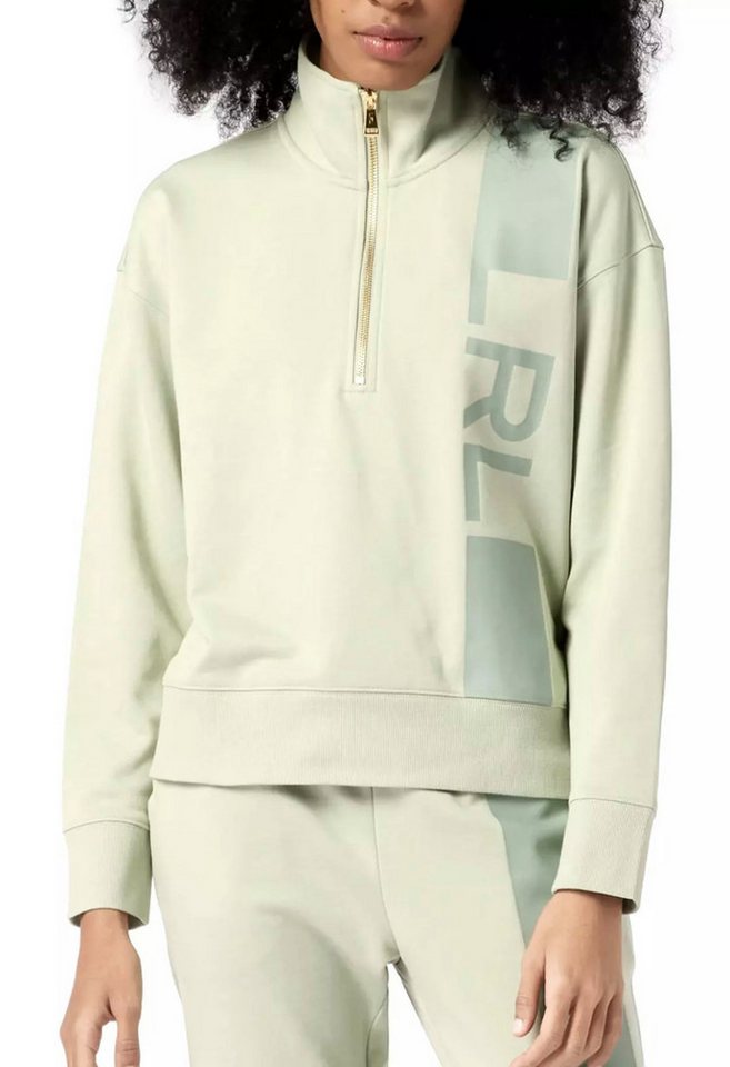 Polo Ralph Lauren Sweatshirt Retro Logo Halb Zip Troyer halblangen Reißverschluss, Troyer-Kragen, gerippten Abschlüssen von Polo Ralph Lauren