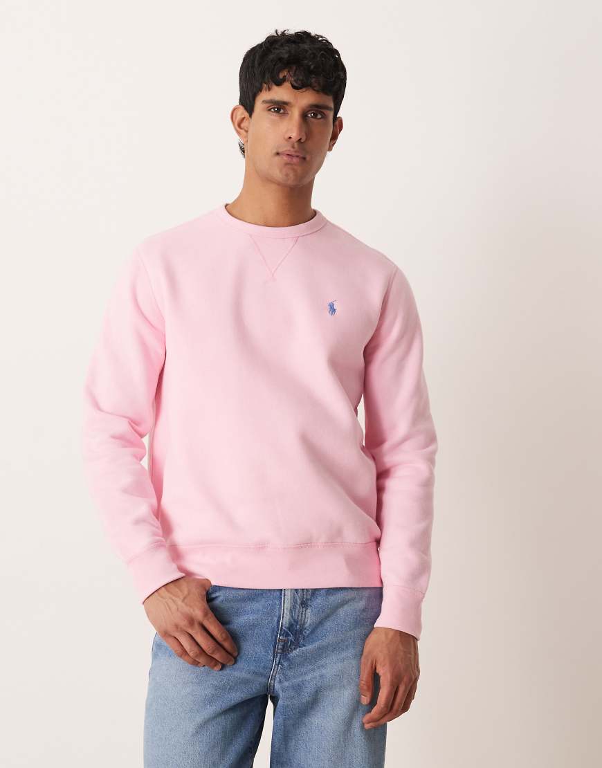 Polo Ralph Lauren - Sweatshirt in Carmel-Rosa mit Logo und Rundhalsausschnitt von Polo Ralph Lauren