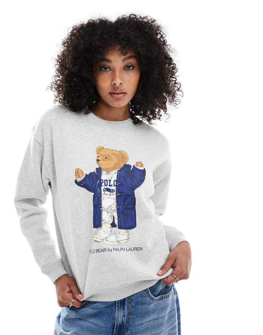 Polo Ralph Lauren - Sweatshirt in Grau mit Bärenmotiv Polo Ralph Lauren - Sweatshirt in Grau mit Bärenmotiv von Polo Ralph Lauren