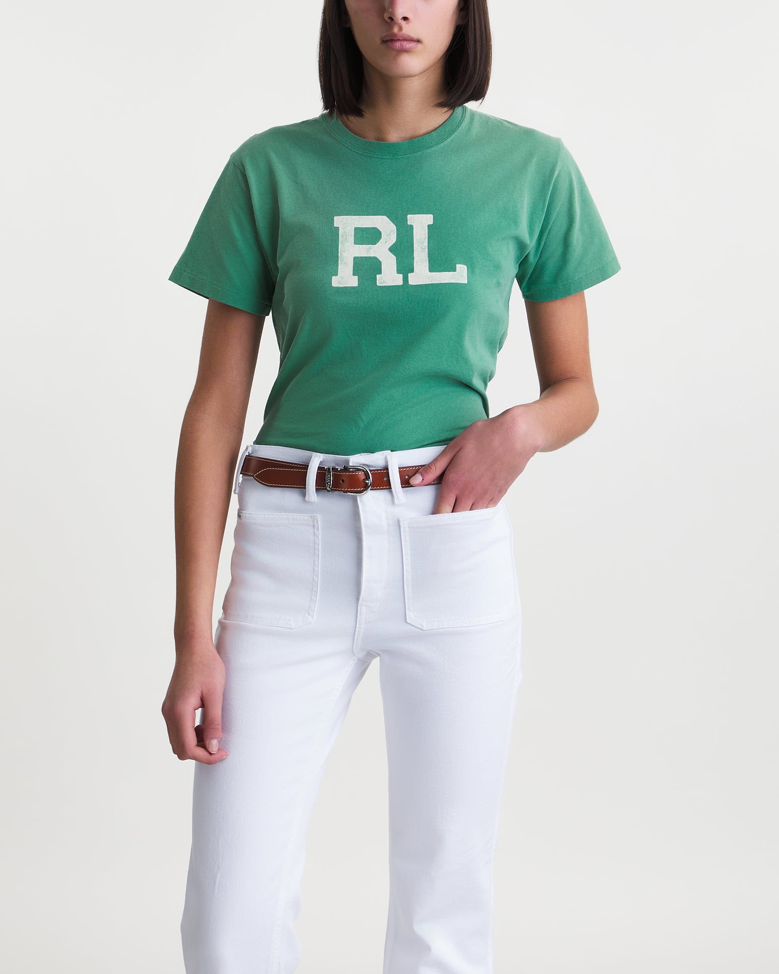 Polo Ralph Lauren T-Shirt RL Logo Short Sleeve Jersey Green von Polo Ralph Lauren