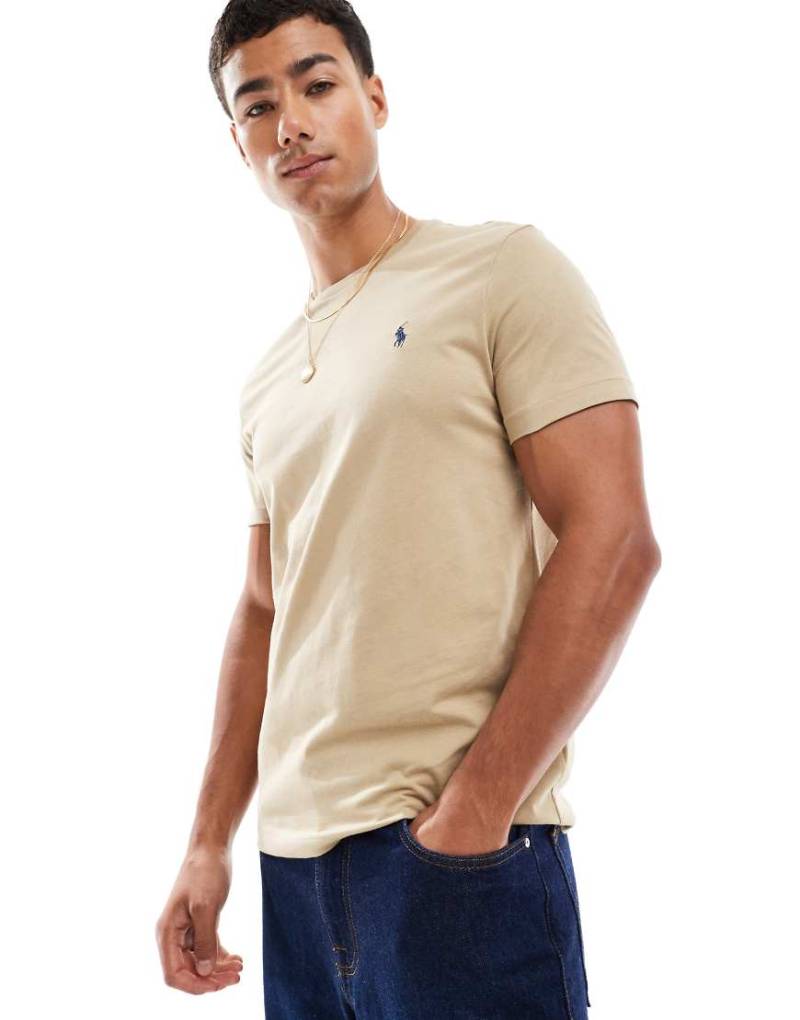 Polo Ralph Lauren - T-Shirt in Beige mit Markenlogo-Neutral von Polo Ralph Lauren