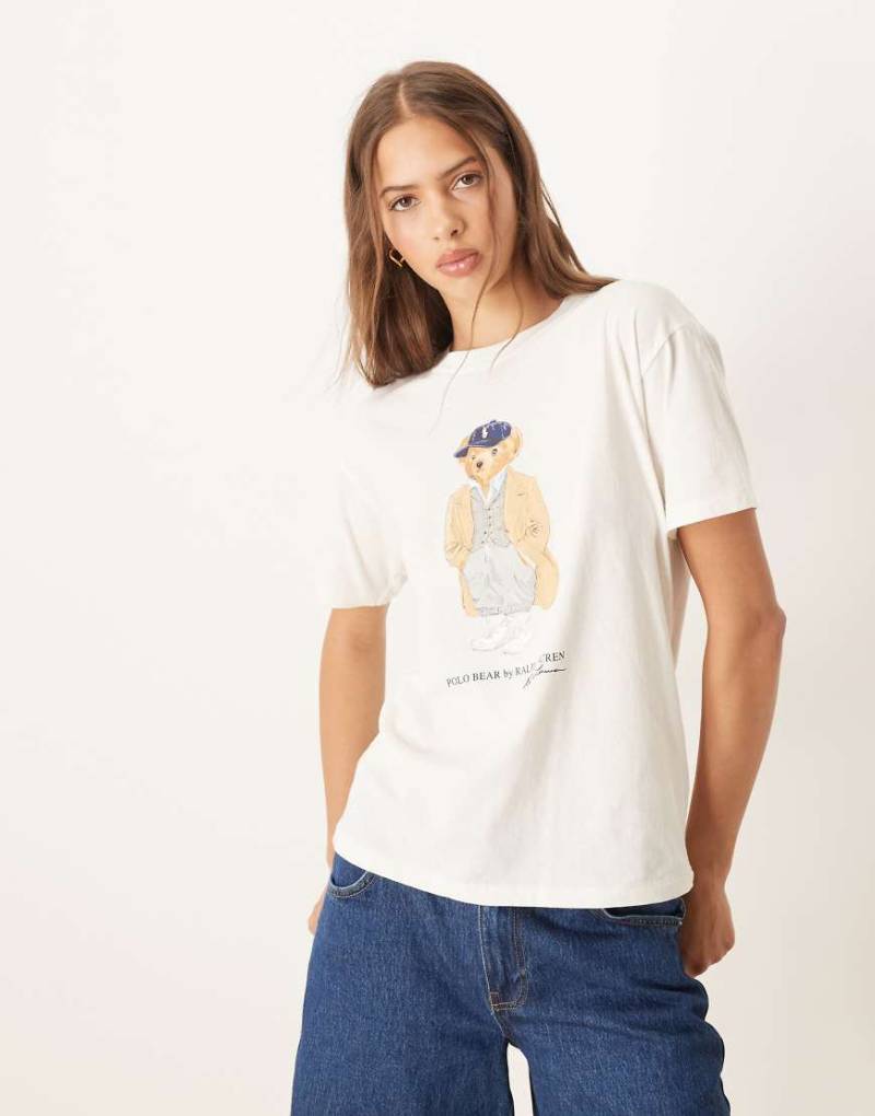 Polo Ralph Lauren - T-Shirt in Grau mit Bear-Print von Polo Ralph Lauren