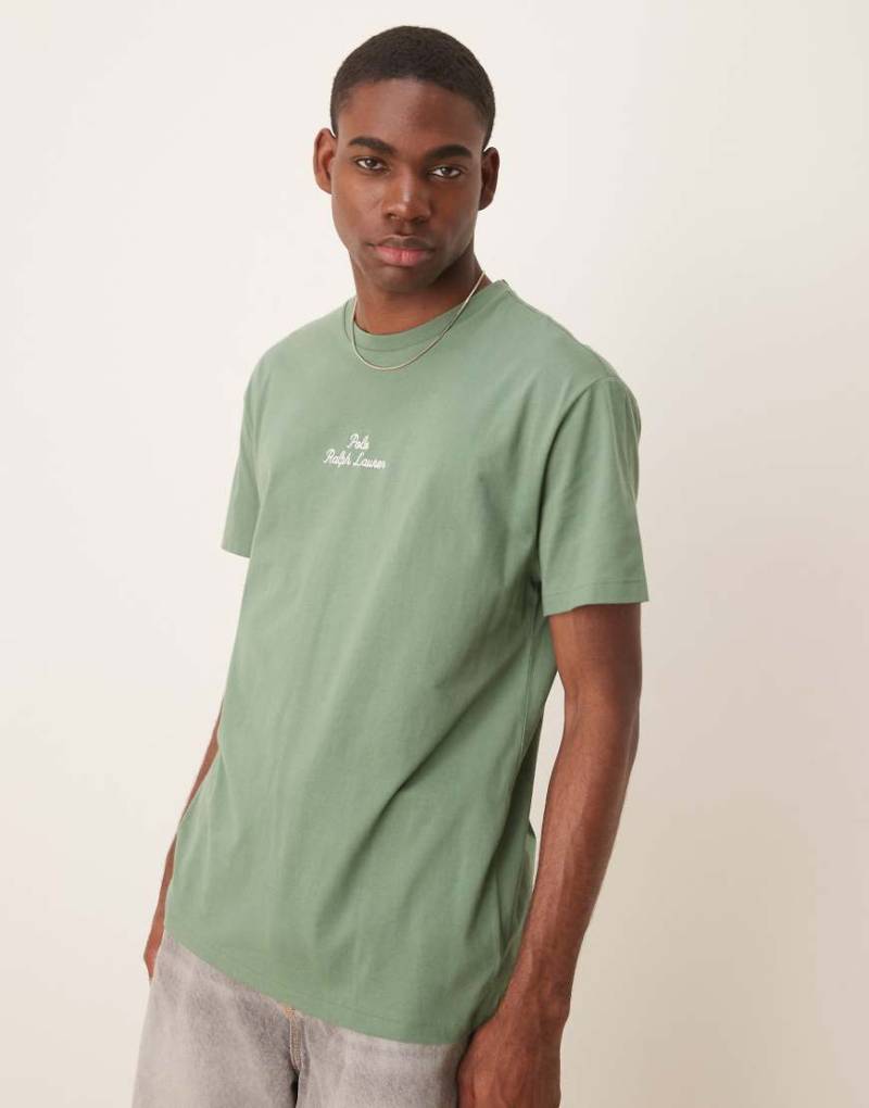 Polo Ralph Lauren - T-Shirt in Hellgrün mit klassischem Oversize-Schnitt und mittigem Logo-Schriftzug von Polo Ralph Lauren