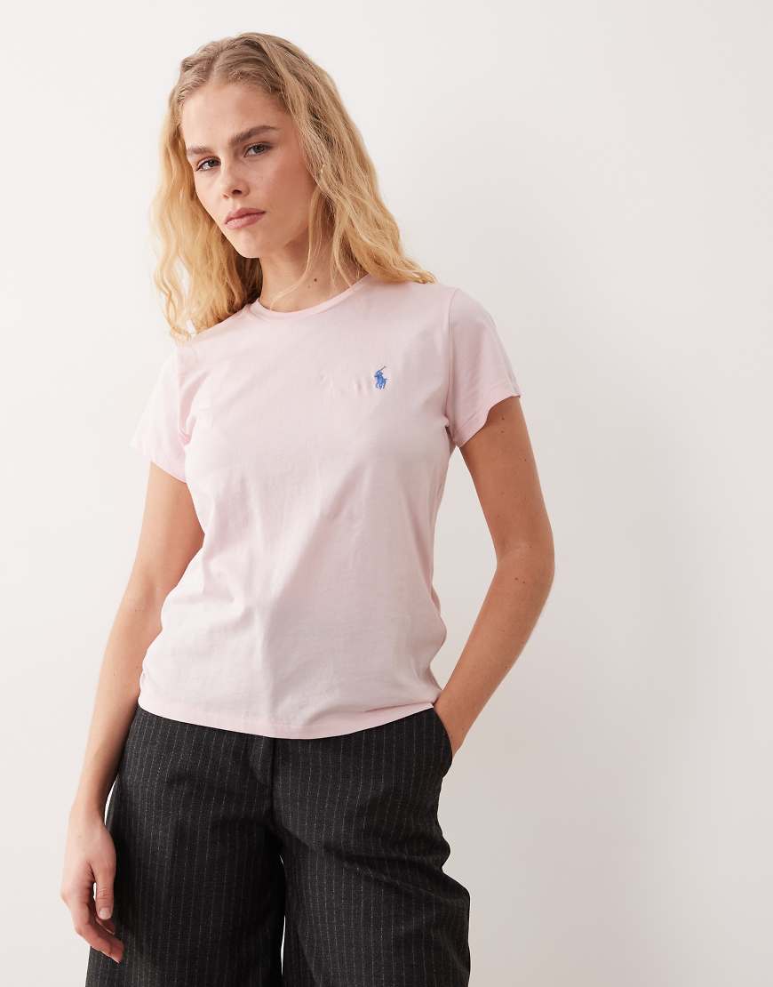 Polo Ralph Lauren - T-Shirt in Rosa mit Markenlogo und Rundhalsausschnitt von Polo Ralph Lauren