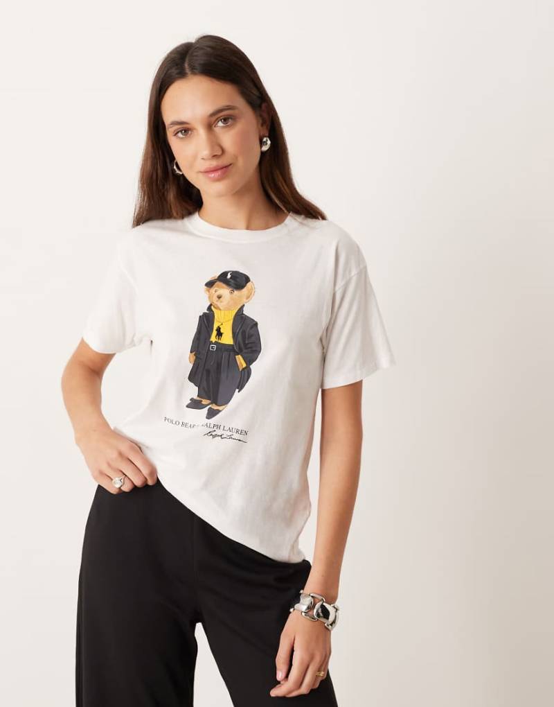 Polo Ralph Lauren - T-Shirt in Weiß mit Bären-Logo von Polo Ralph Lauren