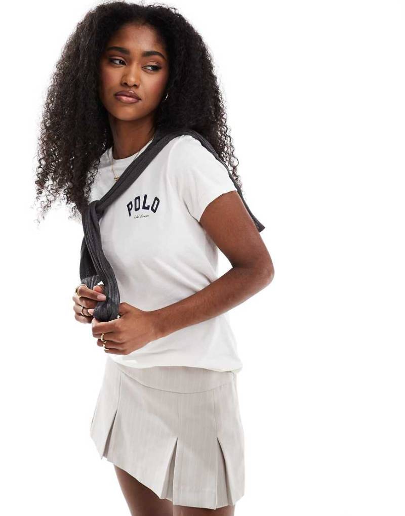 Polo Ralph Lauren - T-Shirt in Wollweiß mit Brust-Logo von Polo Ralph Lauren