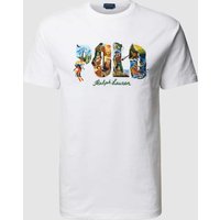 Polo Ralph Lauren T-Shirt mit Label-Stitching in Weiss, Größe M von Polo Ralph Lauren