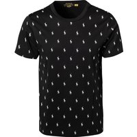 Polo Ralph Lauren Herren T-Shirt schwarz Jersey-Baumwolle Gemustert von Polo Ralph Lauren