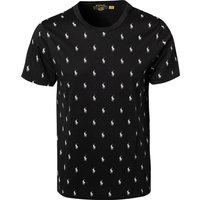 Polo Ralph Lauren Herren T-Shirt schwarz Jersey-Baumwolle Gemustert von Polo Ralph Lauren