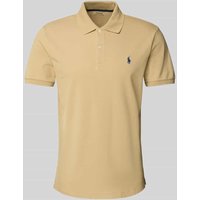 Polo Ralph Lauren Tailored Fit Poloshirt mit Logo-Stitching in Camel, Größe XXL von Polo Ralph Lauren