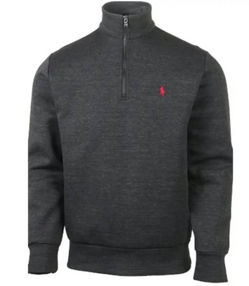 Polo Ralph Lauren Troyer Half Zip Pullover Sweatshirt Entspannter Schnitt, Stehkragen, Halbreißverschluss von Polo Ralph Lauren