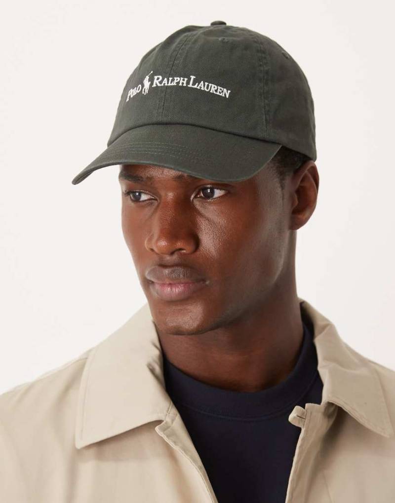 Polo Ralph Lauren - Twill-Baseballkappe in Anthrazit mit Markenlogo-Schriftzug-Grau von Polo Ralph Lauren