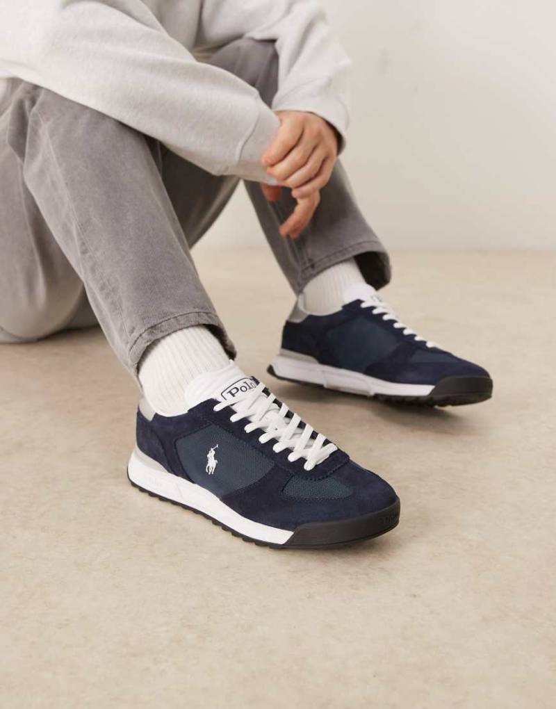Polo Ralph Lauren - Varick - Sneaker in Marineblau aus Wildleder und Ripstop von Polo Ralph Lauren
