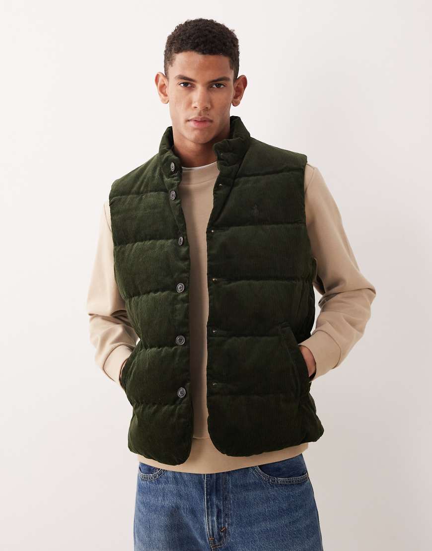 Polo Ralph Lauren - Weste aus Cord in Grün mit Markenlogo von Polo Ralph Lauren