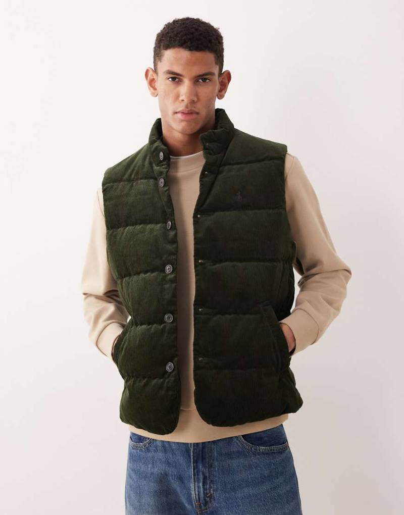 Polo Ralph Lauren - Weste aus Cord in Grün mit Markenlogo von Polo Ralph Lauren