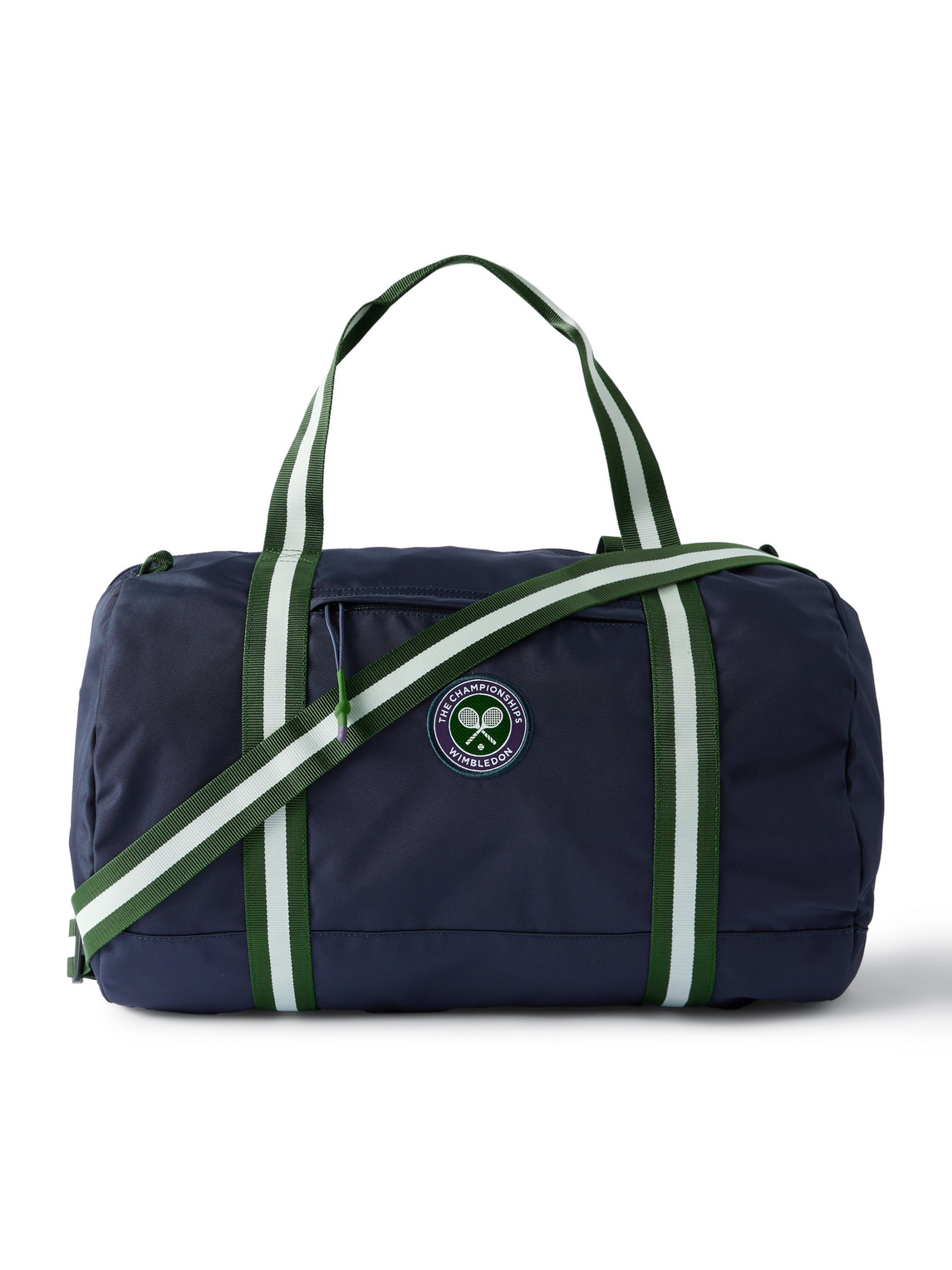 Polo Ralph Lauren - Wimbledon Webbing-Trimmed Logo-Appliquéd Canvas Duffle Bag - Men - Blue von Polo Ralph Lauren