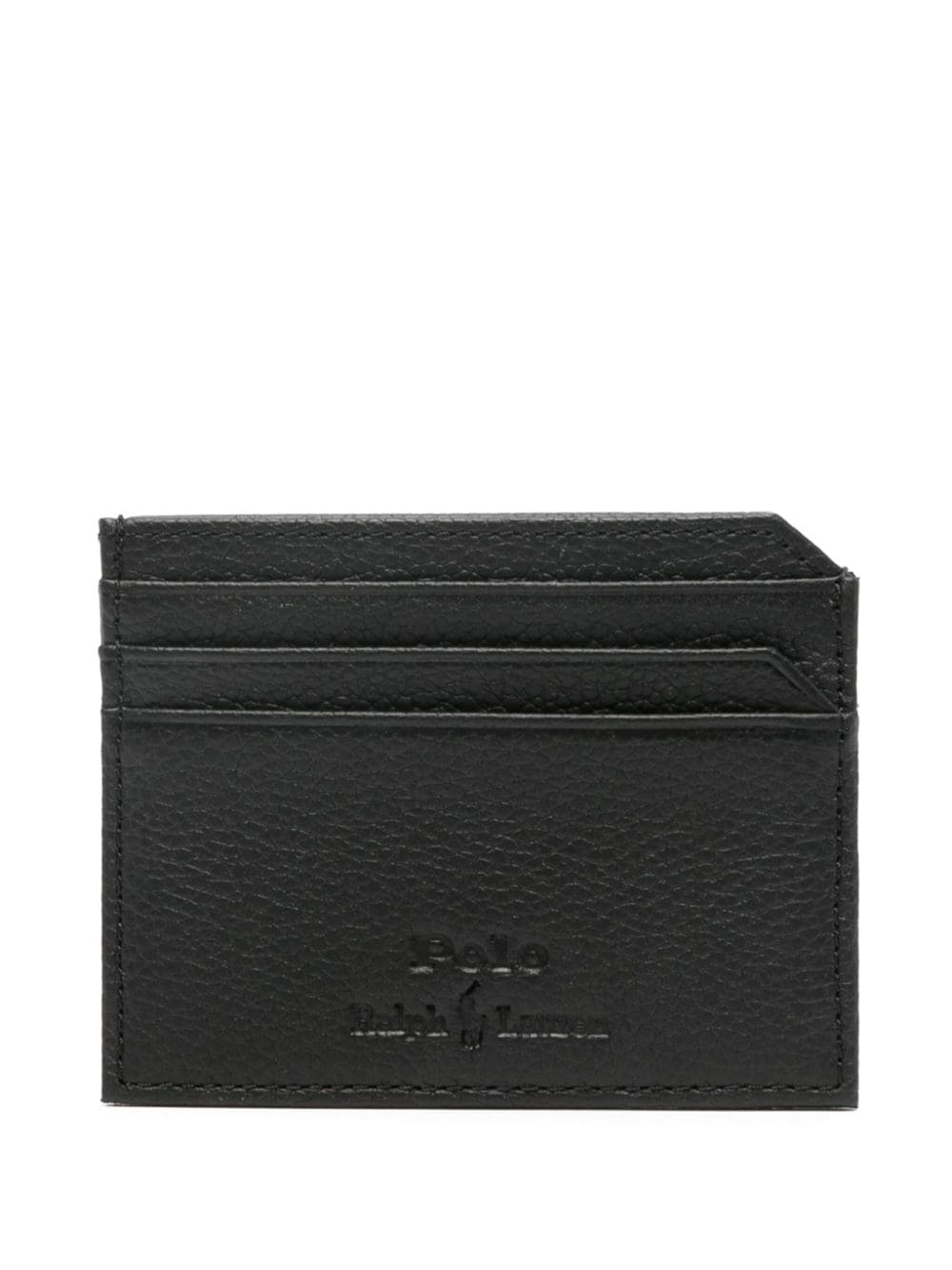 Polo Ralph Lauren debossed-logo leather cardholder - Schwarz von Polo Ralph Lauren
