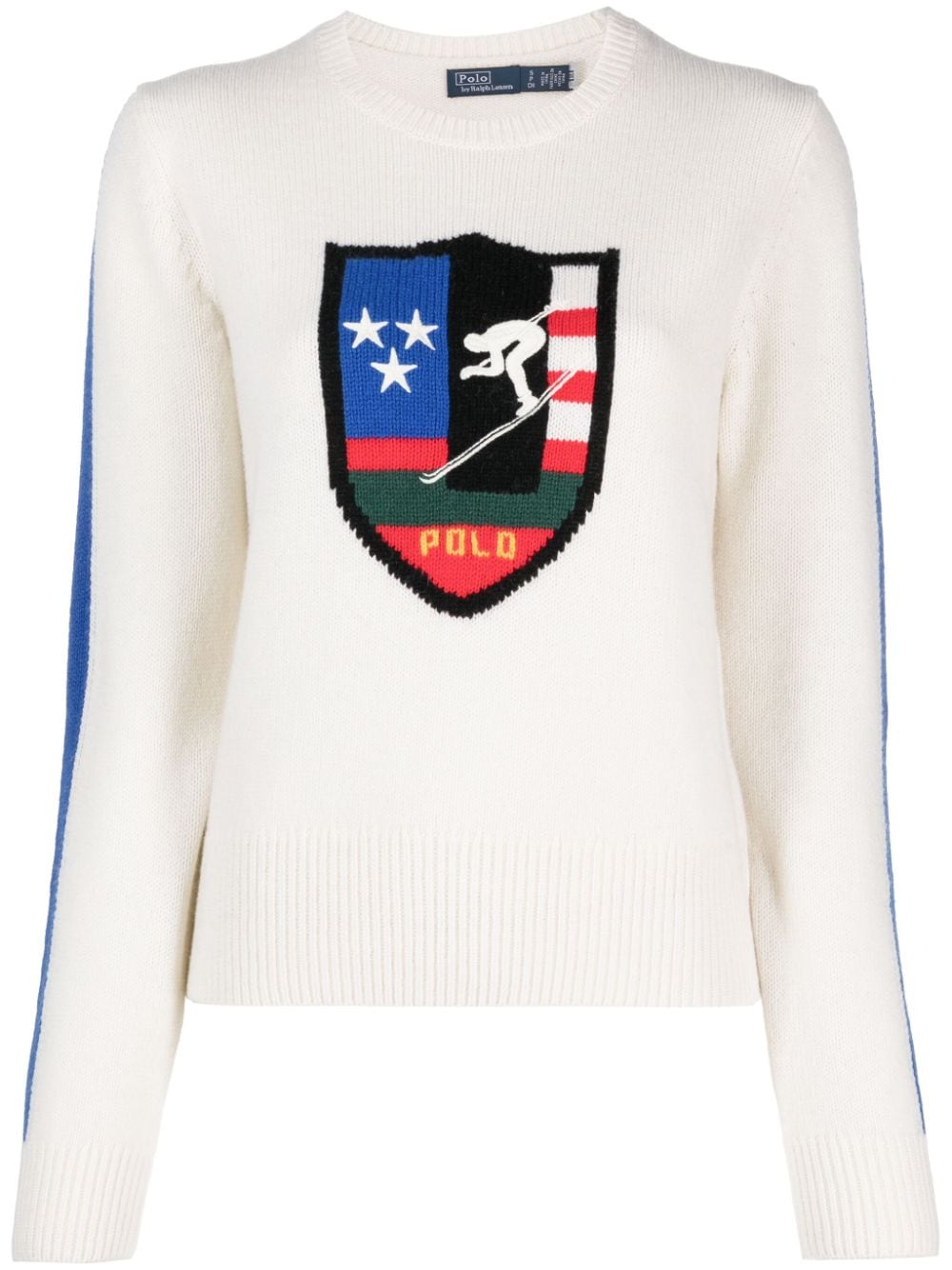 Polo Ralph Lauren Pullover mit Intarsien-Logo - Weiß von Polo Ralph Lauren