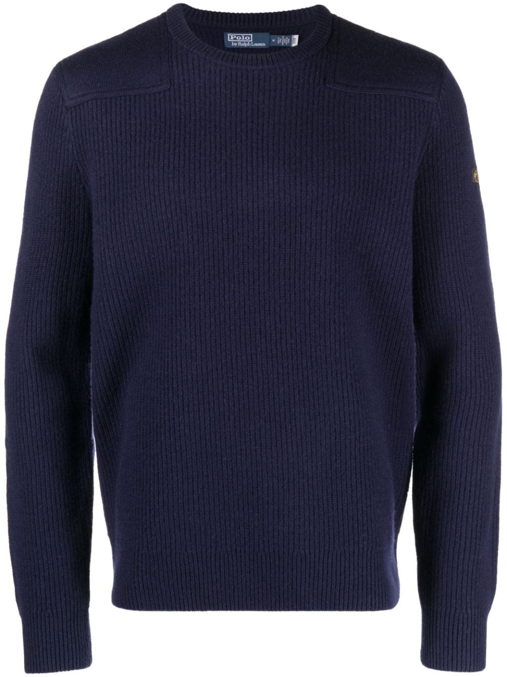 Polo Ralph Lauren Gerippter Pullover mit Logo-Patch - Blau von Polo Ralph Lauren