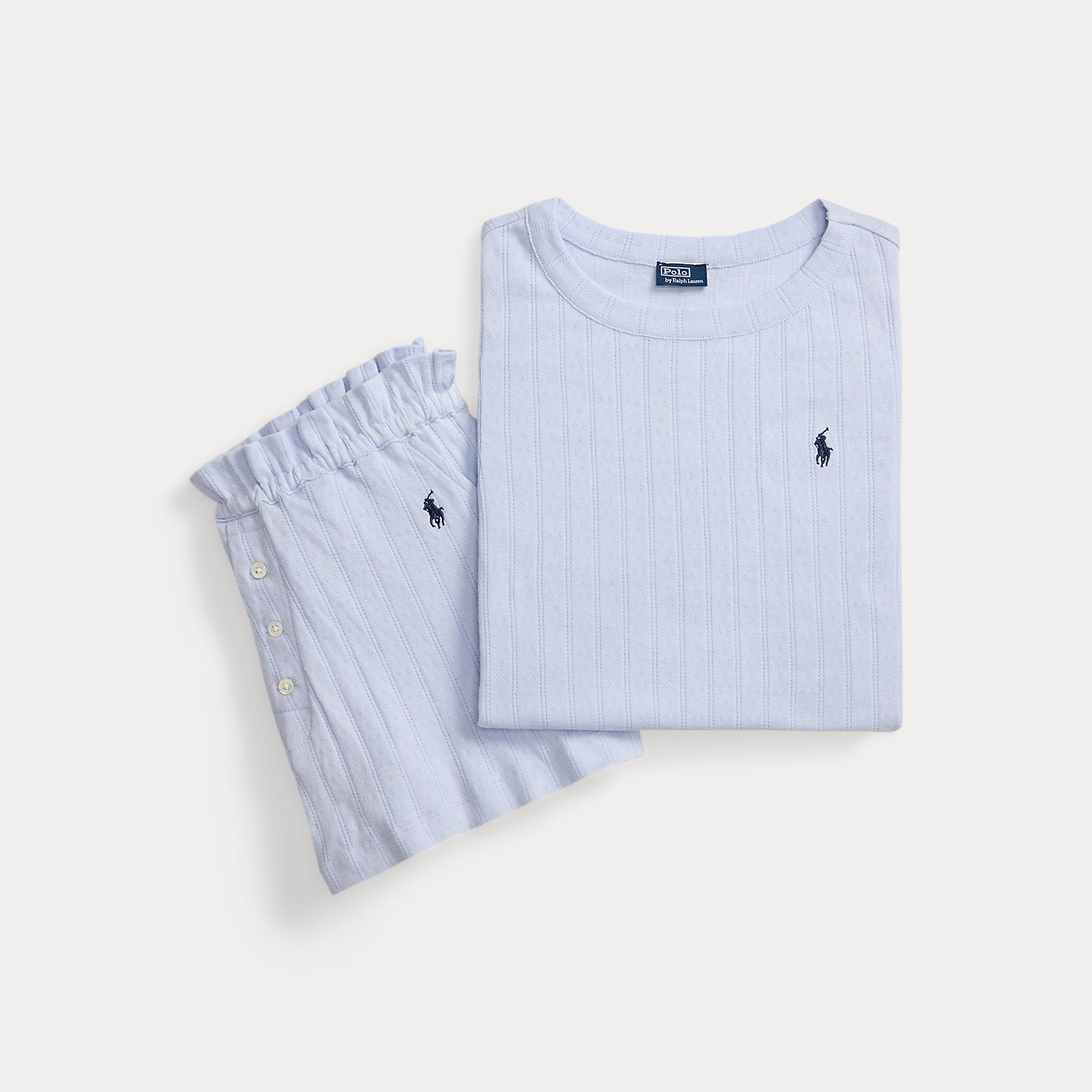 Pyjama mit Lochmuster-Tanktop und Shorts von Polo Ralph Lauren