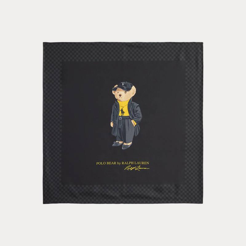 Quadratisches Seidentuch mit Polo Bear von Polo Ralph Lauren