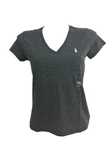 Ralph Lauren Damen T-Shirt Grau Grey Heather (White Pony) von Polo Ralph Lauren